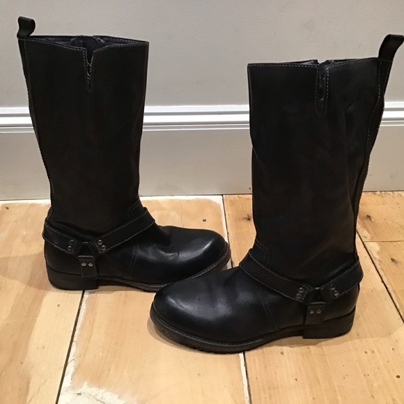 Vintage Foundry Co Madison Mid Calf Black Leather Boots Cushioned Insole Sz 9 - Picture 3 of 12